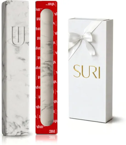 Miniatura 16 de SURI Mezuzah para puerta con pergamino - Funda moderna de mezuzá de 6 pulgadas con desplazamiento no Kosher incluido, se adapta a rollos de hasta 5