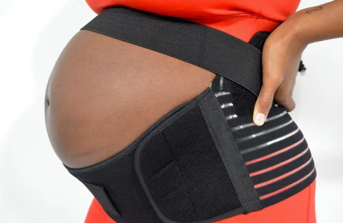 Muscle Up Mommy Cinturón de apoyo de maternidad, banda para el vientre para mujeres embarazadas para abdomen, pélvica, cintura, dolor de espalda,