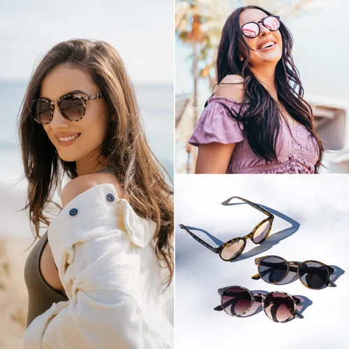 Miniatura 3 de WearMe Pro - Gafas de sol redondas retro resistentes 100 UVAUVB para mujeres y hombres
