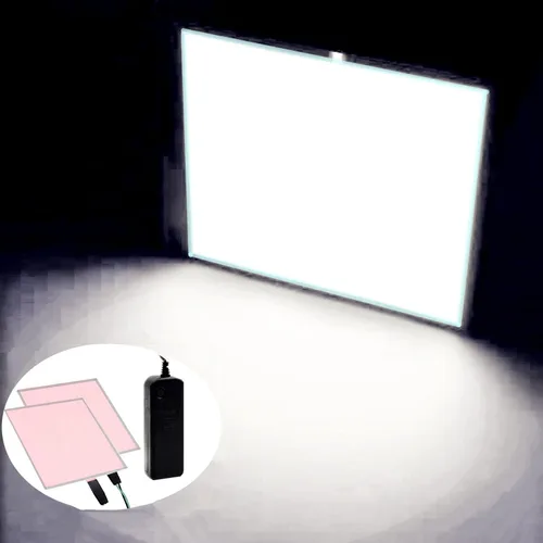 Miniatura 2 de Ourbest El Panel de luz – 2 piezas de 3.9 x 3.9 in DIY Electroluminiscente Cuttable Máscara Iluminación de Ojos DIY Cosplay Fiesta Decoración Blanco
