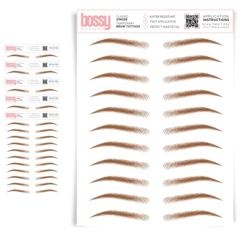 Miniatura 76 de 5 paquetes de tatuajes temporales para cejas, adhesivos impermeables para cejas, tatuajes falsos para el cabello tipo pelar de transferencia