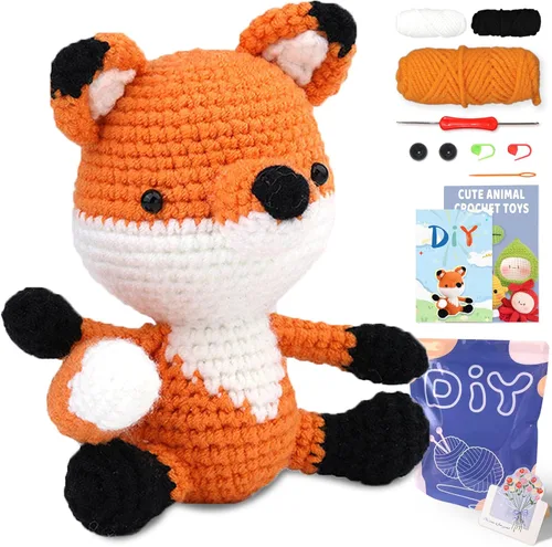 Miniatura 13 de YAMAXIN Kit de Ganchillo para Principiantes Adultos – 4PCS Kit de Inicio de Amigurumi de Animales de Ganchillo con Hilo, Ganchos, Herramientas