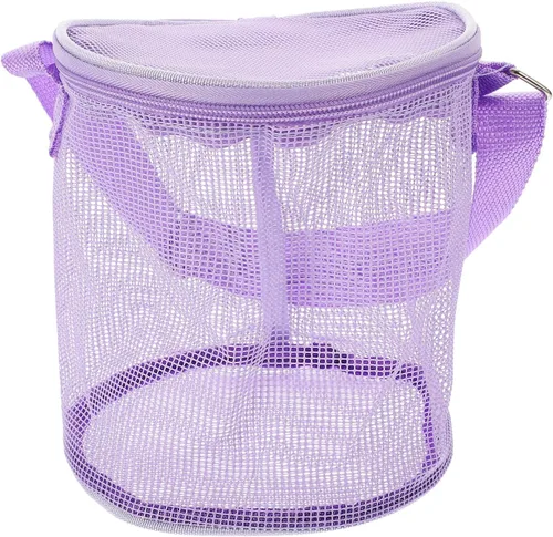 Miniatura 10 de Bolsa de playa para niños y niñas al aire libre, cubo de juguete de malla, organizador de almacenamiento de playa, guarda los juguetes en su lugar