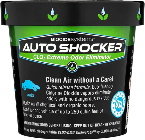 Miniatura 8 de Biocide Systems Auto Shocker - Eliminador de olores fuerte para automóvil, eliminador de olores ClO2 ecológico para olores duros en interiores