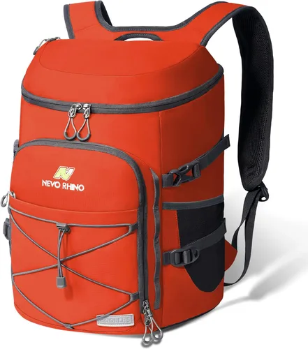 Miniatura 10 de N NEVO RHINO Mochilas Enfriadoras Aisladas a Prueba de Fugas 36/54 Latas, Mochila Enfriadora Aislada Portátil Ligera Impermeable para Hombres y Negro