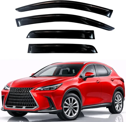 Miniatura 62 de KPY Visor de ventana compatible con Hyundai Tucson 2021-2025, 4 piezas de deflector de ventilación para ventana lateral, estilo Mugen, protector