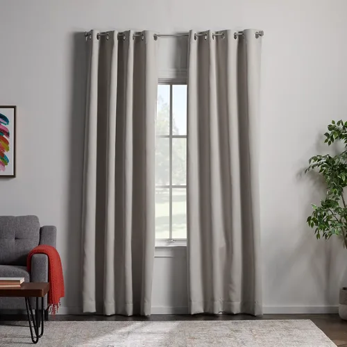 Miniatura 20 de Linenspa Juego de 2 paneles de cortinas 100% opacas, cortinas azul marino de 63 pulgadas de largo, aislamiento térmico, reducción de ruido