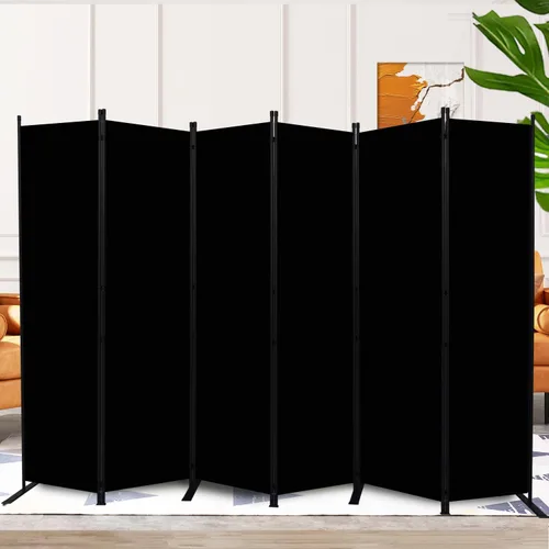 Miniatura 7 de Divisor de habitación y pantallas plegables de privacidad, 6 paneles de 132 pulgadas de ancho, divisores de habitación portátiles para separación