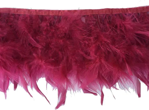 Miniatura 3 de MELADY 2 yardas de plumas de pavo con flecos, vestido de moda, costura, manualidades, disfraces, decoración (negro)