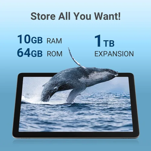 Miniatura 3 de DigiLand Tablet 2025, tableta Android de 10.1 pulgadas con procesador Octa-core 10 GB de RAM 64 GB ROM HD IPS pantalla táctil, 6000 mAh, BT 5.0