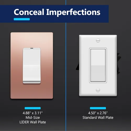 Miniatura 2 de LIDER LSMWP-31M-PRG Placa de pared metálica, resistente a la temperatura y a los impactos, acero inoxidable 201, sin tornillos, tamaño mediano de 1