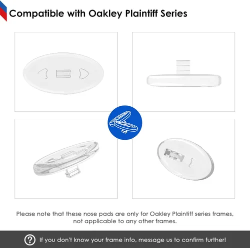 Miniatura 5 de BLAZERBUCK Pieza de nariz de repuesto para Oakley Plaintiff OO4057 Gafas de sol Plaintiff Squared OO4063
