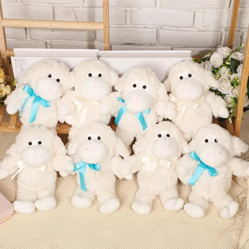Poen 10 piezas de cordero, oveja, peluches de cordero, de 11 pulgadas, lindo animal de peluche de oveja blanca, juguetes para abrazar, regalo para