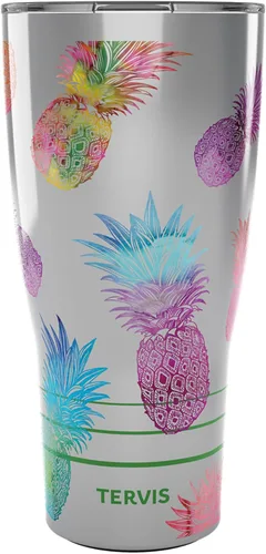 Miniatura 17 de Tervis Vaso aislado de doble pared con estampado de piña en acuarela hecho en Estados Unidos, mantiene las bebidas frías y calientes, 24 onzas
