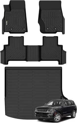 Miniatura 95 de Tapetes de piso para todo clima y forro de carga con respaldo para Chevrolet Suburban de 7 asientos 2021-2025 / GMC Yukon XL de 7 asientos