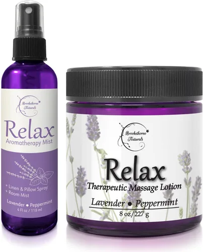Loción de masaje relajante y spray de almohada de aromaterapia | Crema de masaje para terapia de masaje y niebla de lavanda para relajación