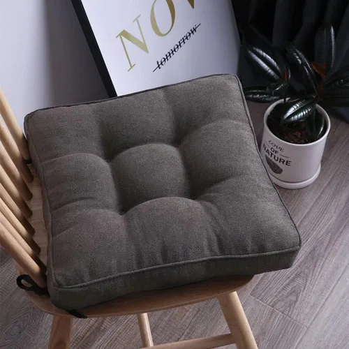 Miniatura 6 de Cojín redondo suave para silla, cojín acolchado antideslizante, cojines de asiento suaves y cómodos para sillas de cocina, comedor y oficina