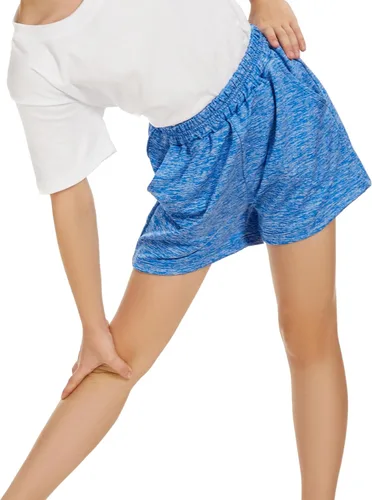 Miniatura 3 de BYONEME Pantalones cortos deportivos para niñas pequeñas y grandes, para entrenamiento, baloncesto, fútbol, deportes, para niñas adolescentes
