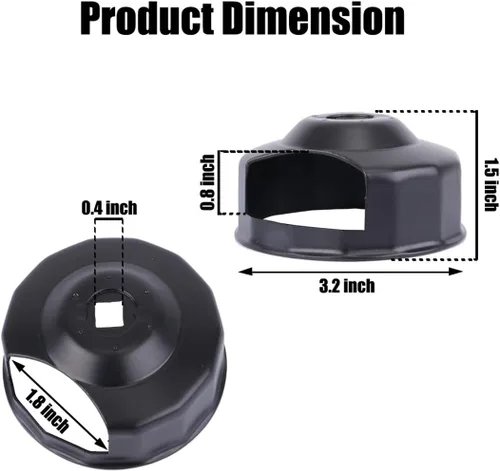 Miniatura 3 de Kiwi Master Llave para Filtro de Aceite para Filtros Harley Spin-on 1984-2021 (Excepto XG '15-posterior) Filtros de Aceite Twin Cam con 76mm x 14