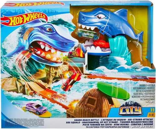 Miniatura 8 de Hot Wheels Hot Wheels City Shark Beach Battle Set Multicolor