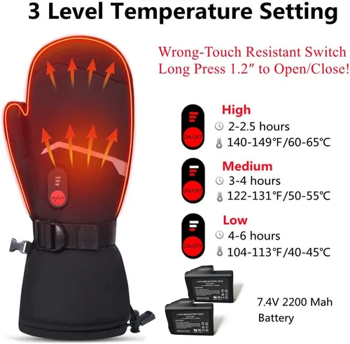Miniatura 2 de Savior Heat Guantes para hombre y mujer, guantes eléctricos recargables, adecuados para el trabajo al aire libre, esquí, correr, senderismo, etc.