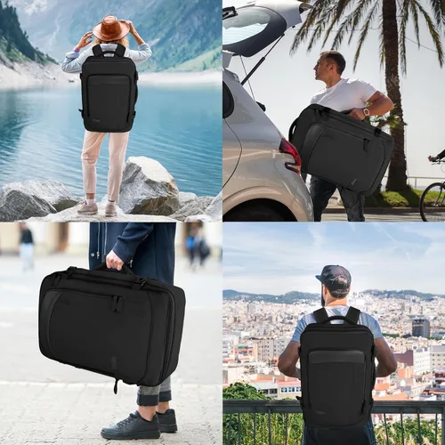 Miniatura 6 de Vancropak - Mochila para hombres, extra grande de 50L, mochila de viaje, aprobada para llevar en el avión, con 3 cubos de empaque para maletas
