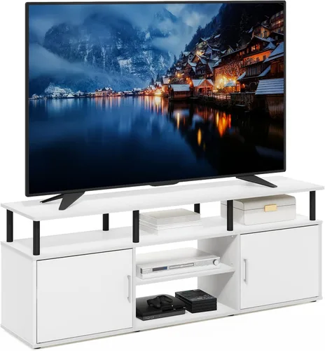 Miniatura 20 de Furinno - Soporte para centro de entretenimiento, para televisor de hasta 55 pulgadas, pino ámbar/negro
