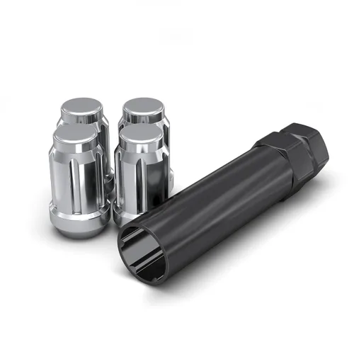 Miniatura 10 de White Knight 3804BK-20AM (Cromo Negro) Tuerca de Orejeta Estriada de 1/2"-20 con Llave, Paquete de 20