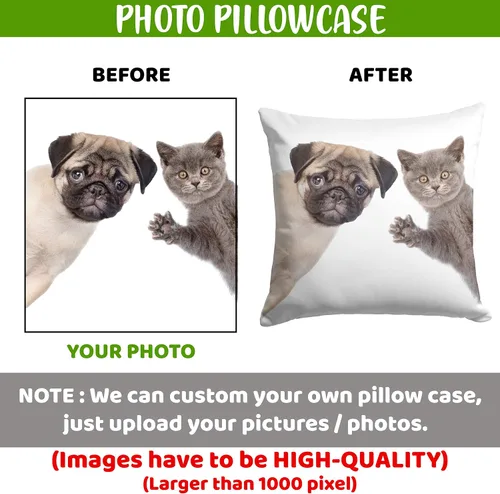 Miniatura 2 de Almohada personalizada para fotos de pareja con cualquier imagen, 16 x 16 pulgadas, inserto opcional, funda de almohada personalizada con tus seres