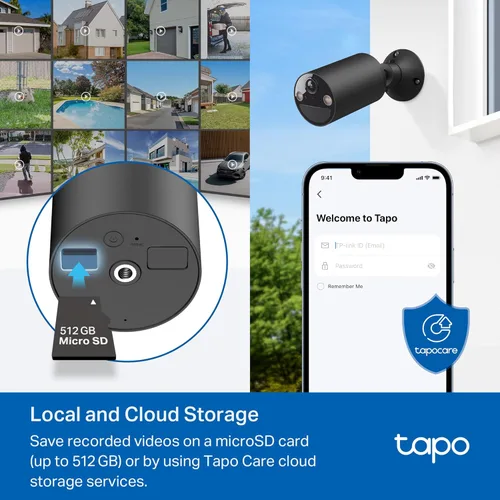 Miniatura 7 de Tapo de TP-Link Cámara de seguridad inalámbrica para exteriores, 1080P, hasta 180 días de vida de la batería, detección gratuita de personas, Negro