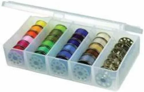 ArtBin 8155AB Sew-Lutions - Caja de bobina, organizador de bobinas de coser, [1] estuche de almacenamiento de plástico, transparente