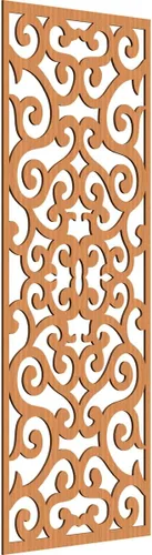 Miniatura 116 de Eveline - Paneles decorativos de pared de madera con calado, 13 3/8 pulgadas de ancho x 34 3/8 pulgadas de alto x 3/8 de alto, roble rojo rojo