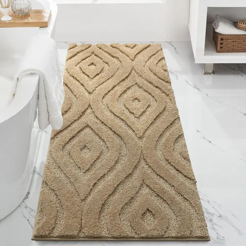 Miniatura 31 de DEXDE Alfombras de Baño Corredor 24x47 pulgadas Alfombra de Baño Larga Antideslizante Suave Lavable Alfombras de Baño Grandes para Baño Dormitorio