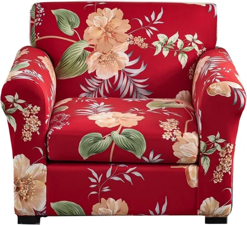 Miniatura 92 de Fundas elásticas para sofá de 1/2/3 cojines, funda estampada con fundas de cojín de asiento separadas, fundas de sofá lavables, protector de muebles