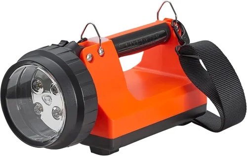 Streamlight 45801 E-Flood LiteBox sistema de linterna recargable con cargador de CA/CC, correa para el hombro y estante para montaje, color naranja,