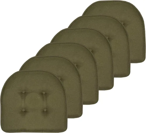 Miniatura 73 de Sweet Home Collection - Cojín de espuma viscoelástica para silla con capitoné, antideslizante, parte trasera de goma, en forma de U, 17 x 16 Piel