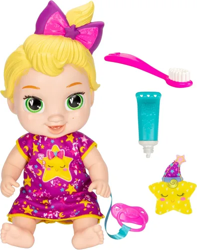 Baby Alive Lil Dreamer LaLa GooGoo - Juego de muñecas de bebé dormilonas, pelo rubio, divertido tema de fiesta de pijamas, juguetes preescolares
