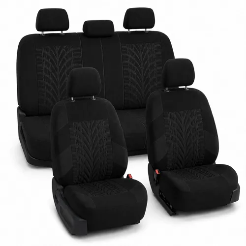 Miniatura 27 de FH Group - Juego de fundas de asiento delantero de automóvil de tela de alta calidad, para asientos con respaldo bajo con reposacabezas extraíble