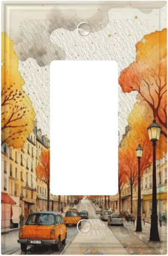 Miniatura 123 de Decorativo Arte Interruptor de Luz Cubiertas de Pintura al óleo Estilo Flores Placa de Pared de Interruptor de Interruptor Decorativo Placa