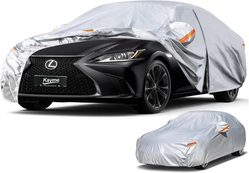 Miniatura 70 de Kayme - Cubierta completa impermeable de 6 capas para automóvil, apta para todo clima, protección para exteriores contra lluvia, rayos ultravioleta