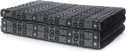 Miniatura 27 de Leewadee - Colchón tailandés plegable grande, 82 x 46 x 3 pulgadas, cama de invitados, cama triple plegable, cojín de masaje tailandés TV asiento