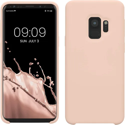 kwmobile Funda compatible con Samsung Galaxy S9 - Funda de silicona TPU con acabado suave - remolino de coco
