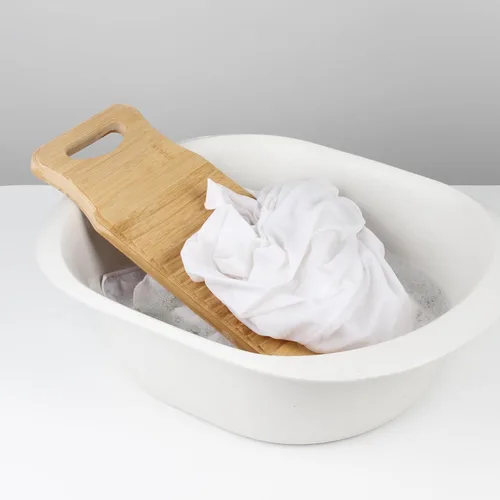 Miniatura 5 de Tabla de lavado de manos de bambú para lavar la ropa, tabla de limpieza para lavar las manos, tabla de fregar a la antigua, lavadora de manos