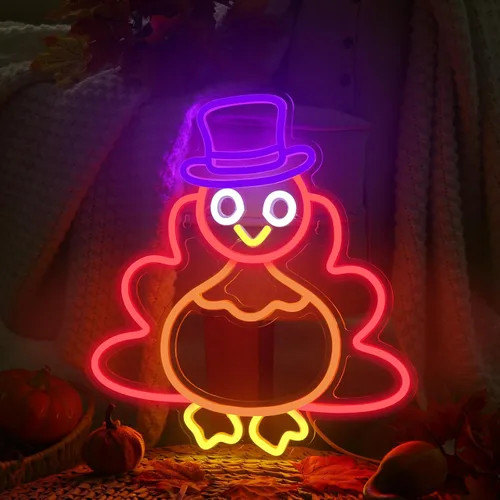 Miniatura 7 de Treela Letrero de neón de Halloween para decoración de pared, luces LED de neón para ventana, funciona con USB, murciélago iluminado para pared