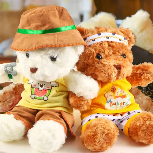Miniatura 4 de Juego de 1 bata de oso de peluche de graduación que se adapta a la mayoría de los niños de 8 a 13 pulgadas, disfraz de oso de peluche para mascotas