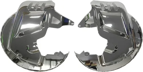 Cubiertas de rotor de freno de motocicleta cromadas con anillo de luz LED para Honda Goldwing GL1800 2001-2014 F6B 2013-2015 (Azul)