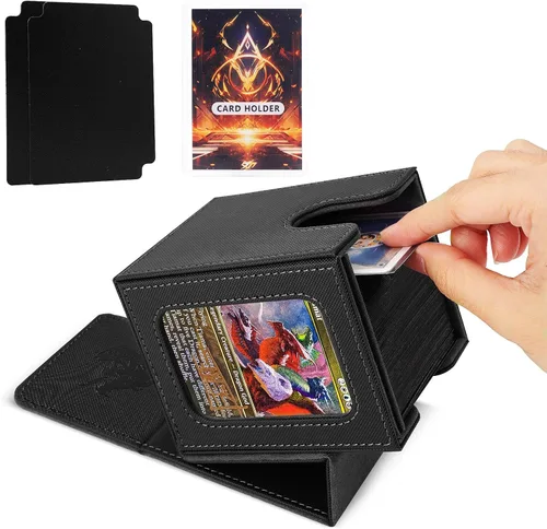 Miniatura 8 de MTG Caja de cartas para Commander Deck Box con 2 divisores, caja de almacenamiento de tarjetas para más de 100 tarjetas de una sola manga, soporte