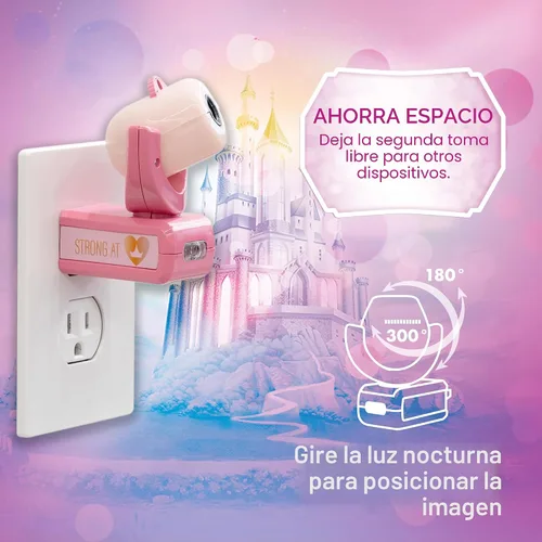 Miniatura 5 de Projectables Disney Princess - Luz nocturna LED para niños, proyector, enchufe, sensor del atardecer al amanecer, Belle, Jasmine, Ariel, Moana