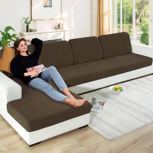 Miniatura 80 de YEMYHOM 【Liquidación】 Fundas Elásticas para Cojines de 1 Pieza, Fundas de Cojín de Asiento para Sofá y Silla, Funda Suave de Sofá de Repuesto