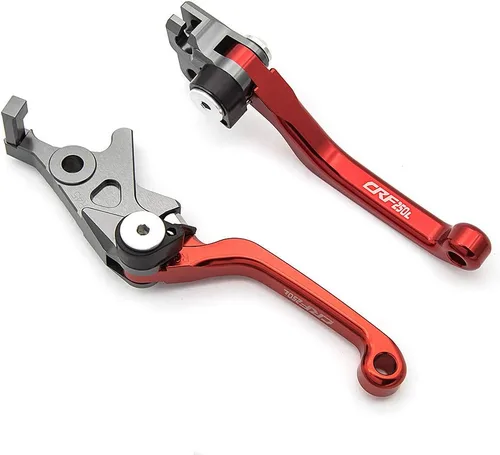 Miniatura 15 de Krace Juego de palancas de freno y embrague pivotantes CNC para motocross de bicicleta de tierra compatible con YZ80/85 2001 2002 2003 2004 2005